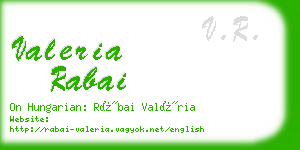 valeria rabai business card